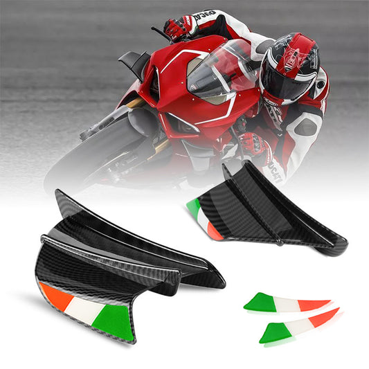 Ailerons Aérodynamiques Universels Moto – Style Carbone ou Noir